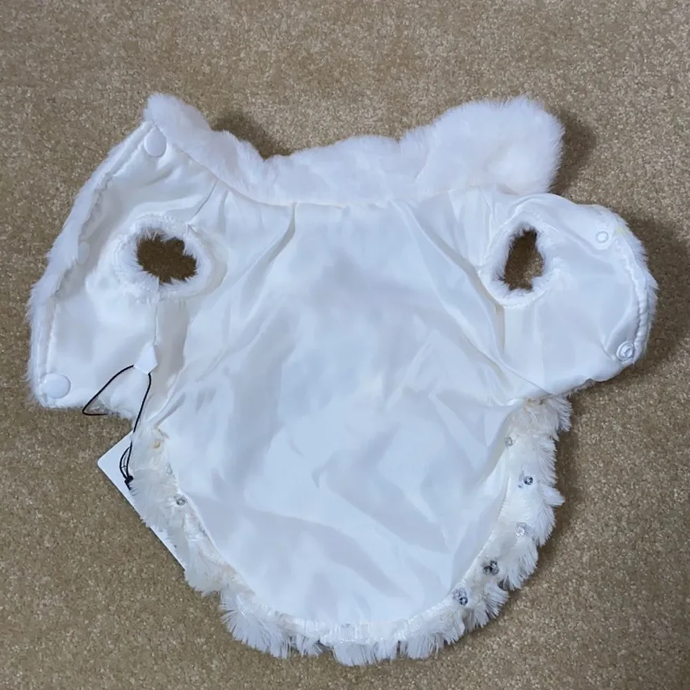Dog Coat with Sparkles and Bow Size S NWT